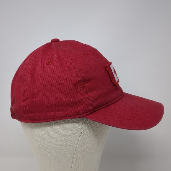Canada Flag Slideback Baseball Cap Red One Size Adjustable Embroidered 6 Panel - Picture 5 of 10